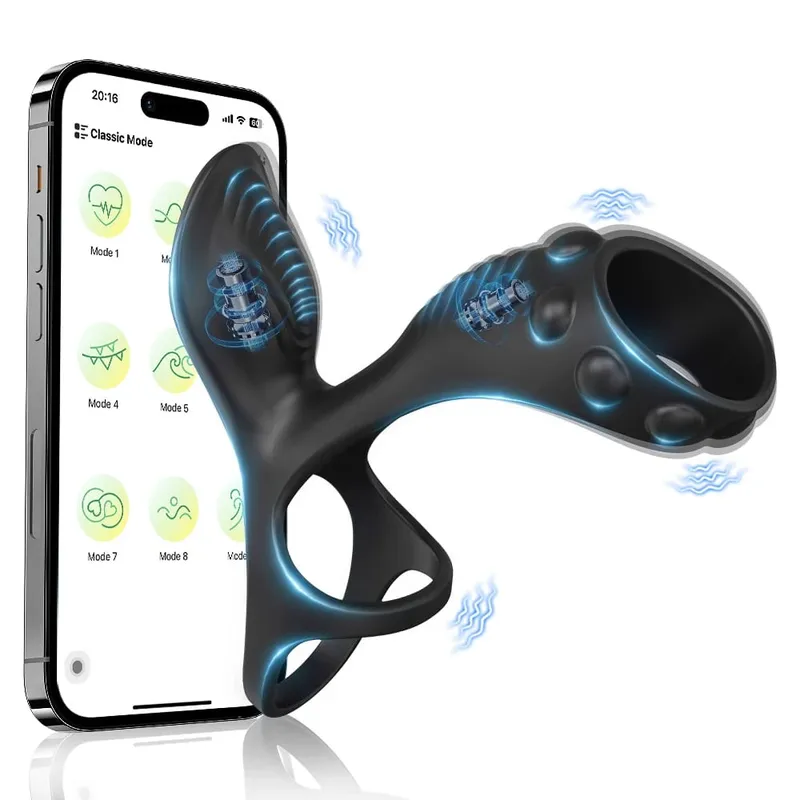 Remote Control Penis Ring Vibrator Sex Toy for Men Delay Time Prostate Massager 360° Rotation Twisting Vibrating Cock Rings 18+ — image 9