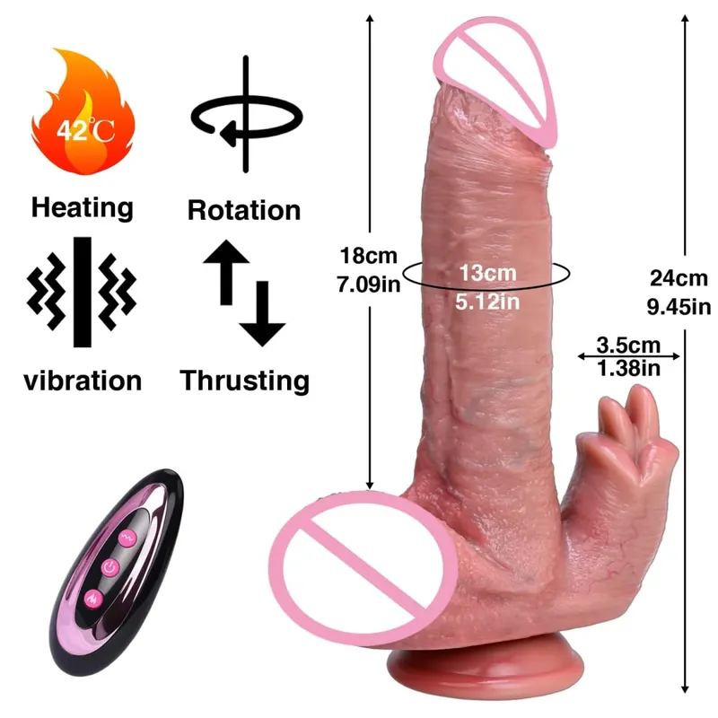 Vibrador realista vibrador impulso pênis língua lambendo clitóris dupla penetração anal máquina de sexo orgasmo rápido para mulher brinquedo sexual