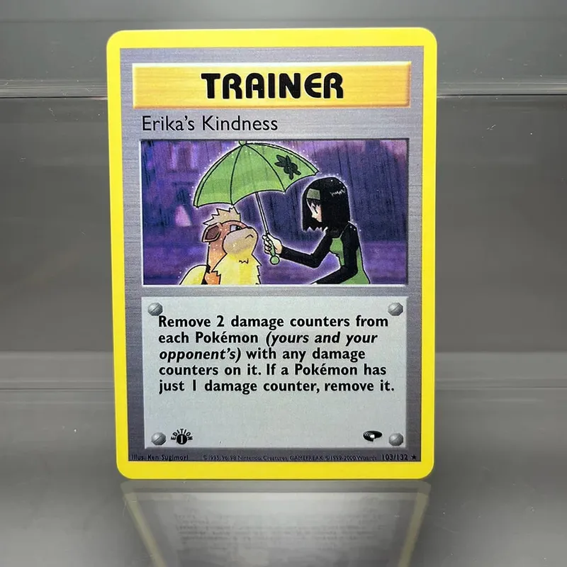 Cartões pkm 1ª edição desafio de academia 1996 conjunto de base cartões de folha única mewtwo gengar raichu jogo coleção cartões ptcg cartões proxy