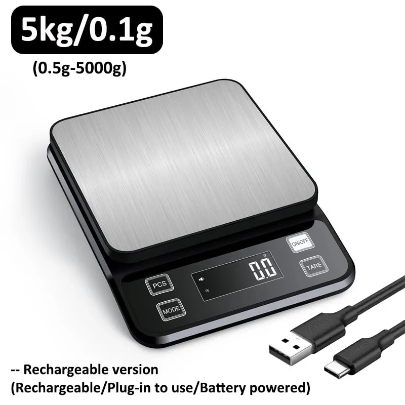 3/5/10kg 0,1g Balança de cozinha eletrônica digital LCD Display totalmente à prova d'água de aço inoxidável ferramenta de medição e pesagem — image 14