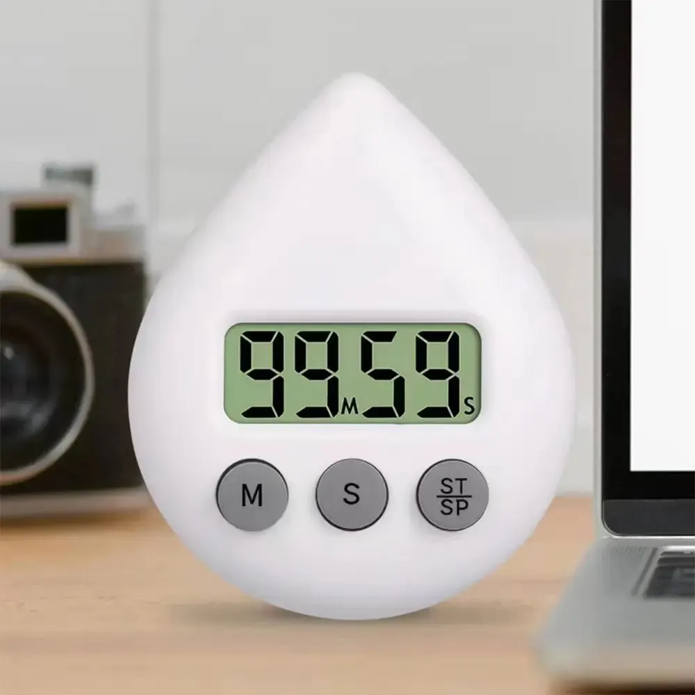 Relógio de chuveiro à prova d'água, temporizador resistente a respingos, temporizador digital magnético, relógio visual esportivo para casa, escritório, escola, cozinha