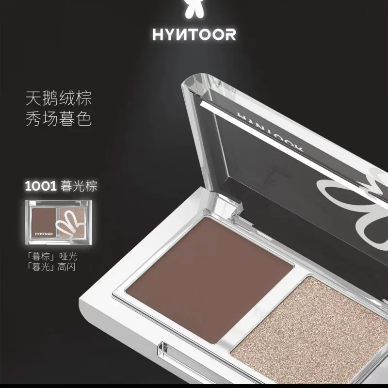 Hyntoor batom preto com glitter gótico, conjunto de cores duplas, prata fosca, nutritivo, cetim escuro, metálico, efeito esfumaçado diário