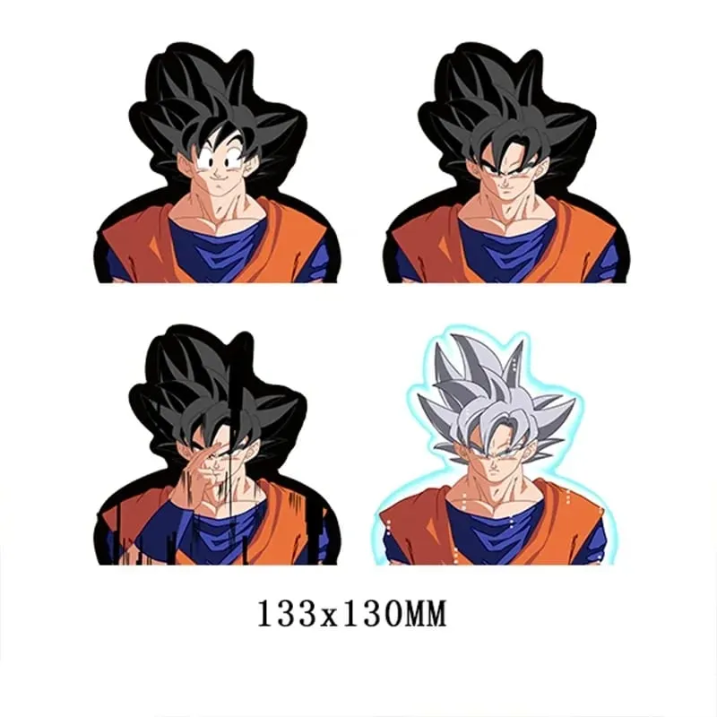 Anime 3D Lenticular Adesivo Goku Vegeta Decalques à prova d'água para carro, geladeira, skate, etc. — image 34