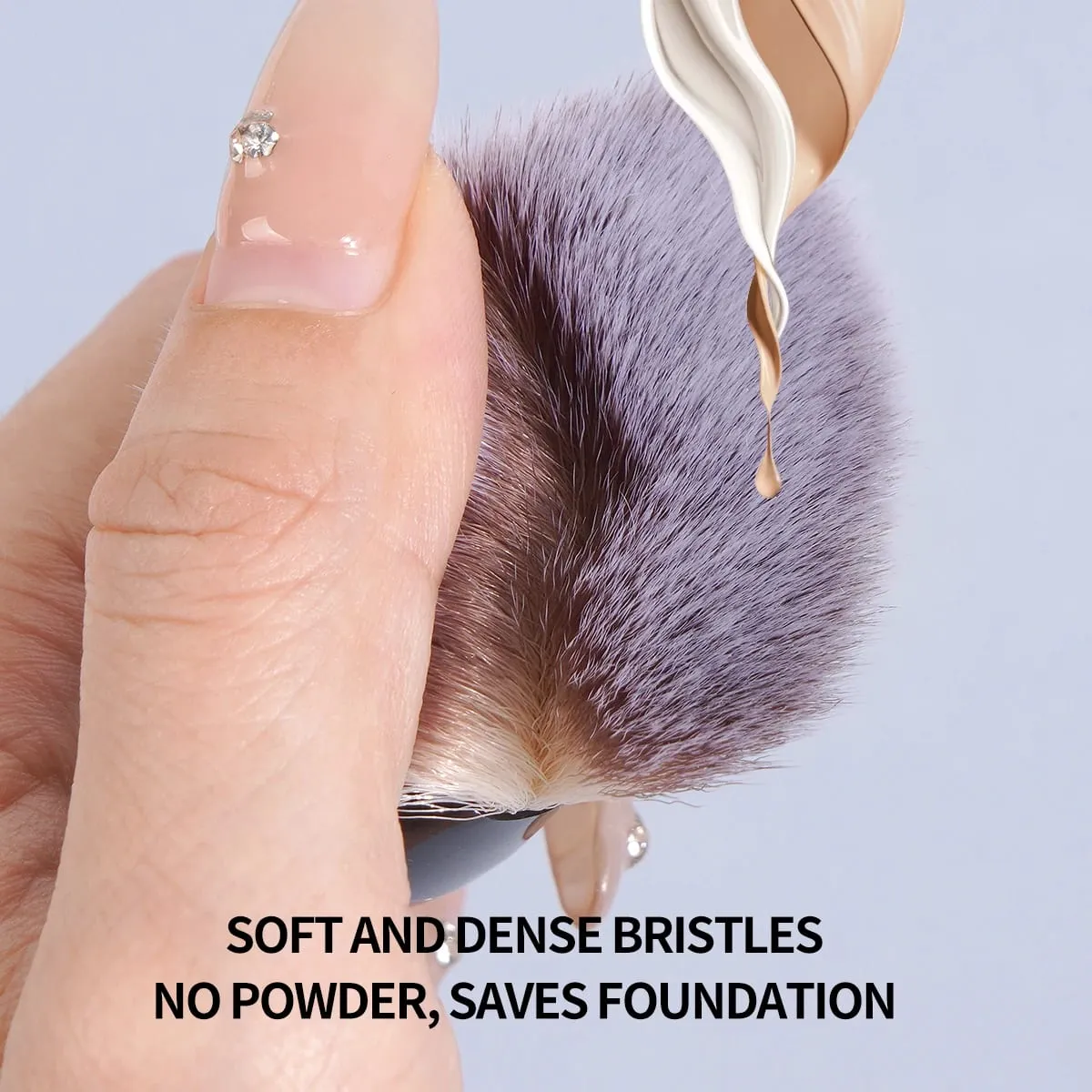 2PCS Flawless Makeup Brush Flat/Angle Foundation Contour Brush Under Eyes Makeup Brush for Liquid Cream Beauty Tools