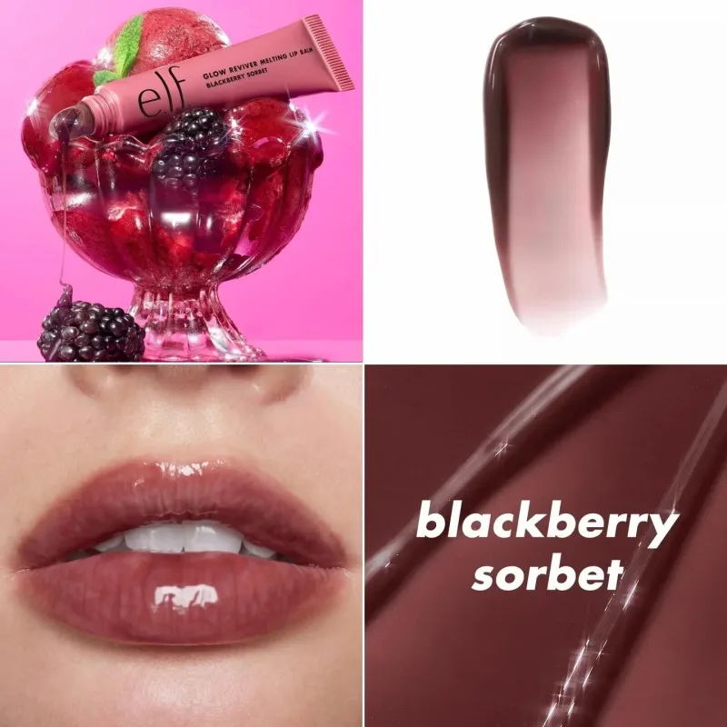 Promoção Especial Novo elf bubblegum-cereja manga-melancia hidratante duradouro brilho labial bálsamo labial e 8 cores creme blush cosméticos de marca