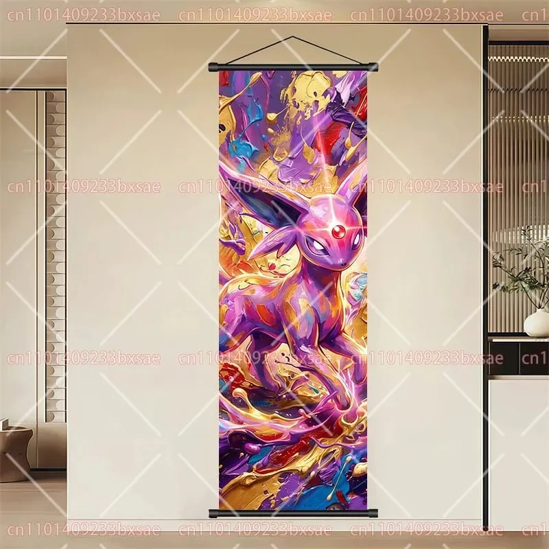 Pokémon anime hd rolagem pintura eevee pikachu suicune charizard mewtwo fundo arte da parede decoração cartaz presente das crianças