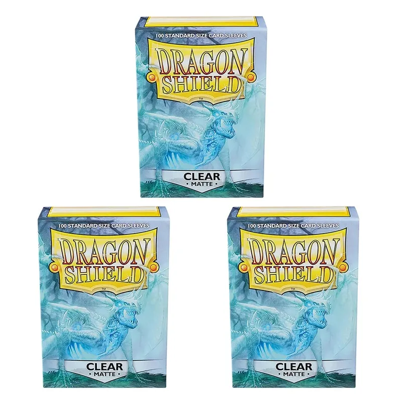 100 PCS/BOX Standard Size Dragon Shield New Sleeves 63x88mm Clear Matting Card Covers for MTG/PKM Board Game Cards Slevee