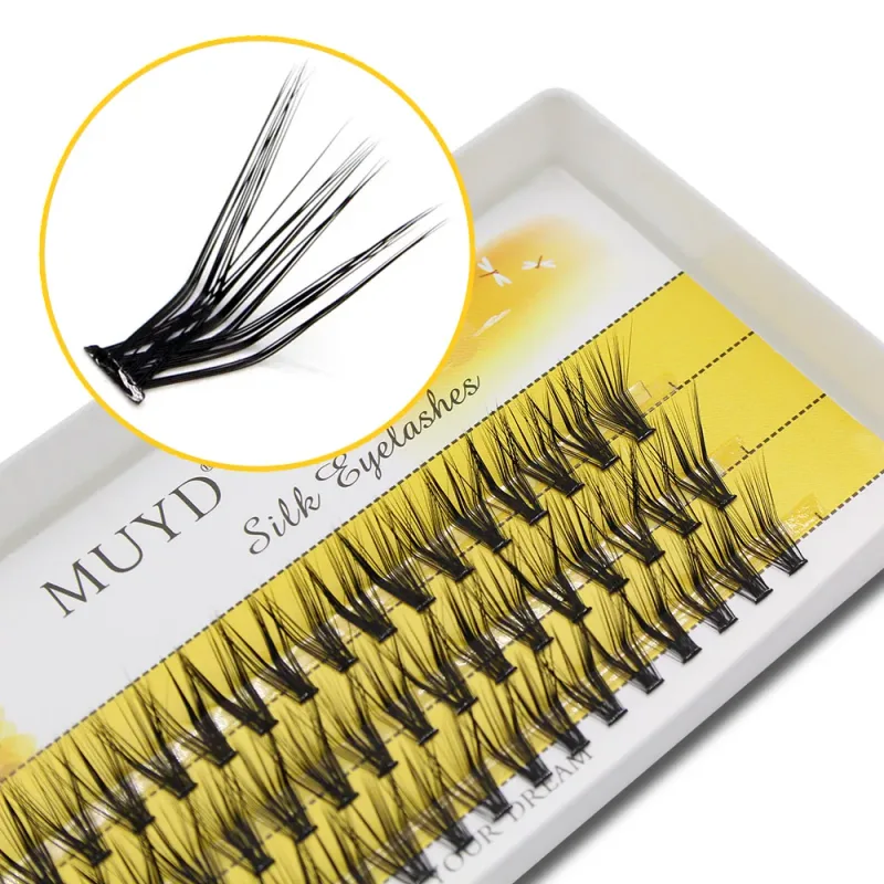 M Curl Mink Cílios Postiços 60 Clusters L Curl Lashtray para Maquiagem 30D Extensões de Cílios Individuais Feitos À Mão Cílios