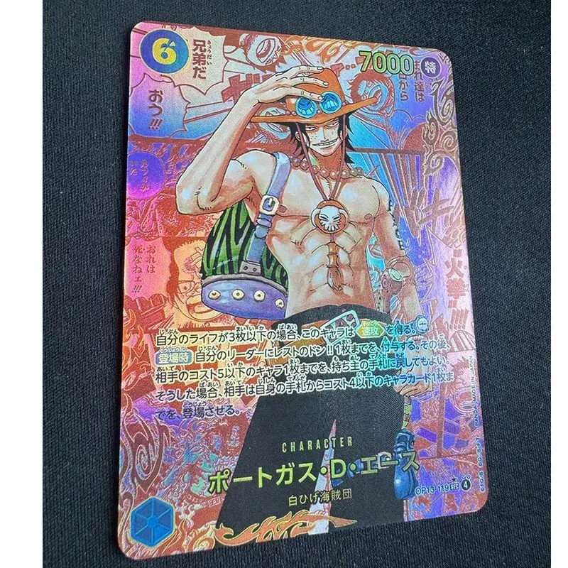 ONE PIECE Roronoa Zoro Monkey D. Luffy DIY Homemade Collection Card English Japanese Version Toys Christmas Birthday Gift