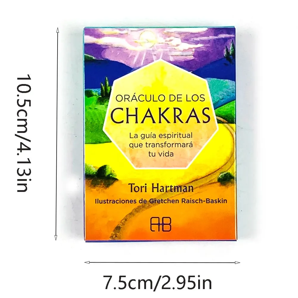 Oráculo de los chakras oráculo cartas versão espanhola 49 cartas adivinhação tarô baralho meditação orientação espiritual jogo de cartas — image 6