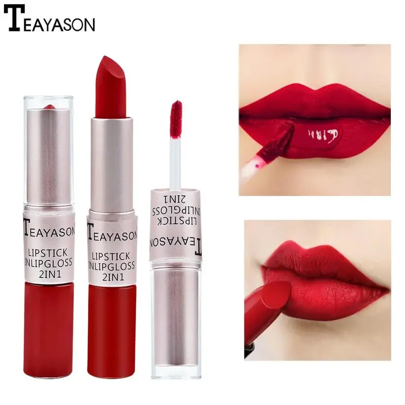 Matte Liquid Lipstick Waterproof Non Transfer Long Wear Pink Lip Gloss Tint Moisturizing Makeup for Women Ladies — image 2