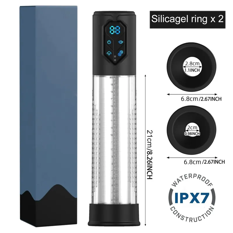 Bomba elétrica à prova d'água ipx7, ampliação da ereção do pênis, bomba de vácuo automática para homens, 4 sucção, masturbação, brinquedo sexual para homens