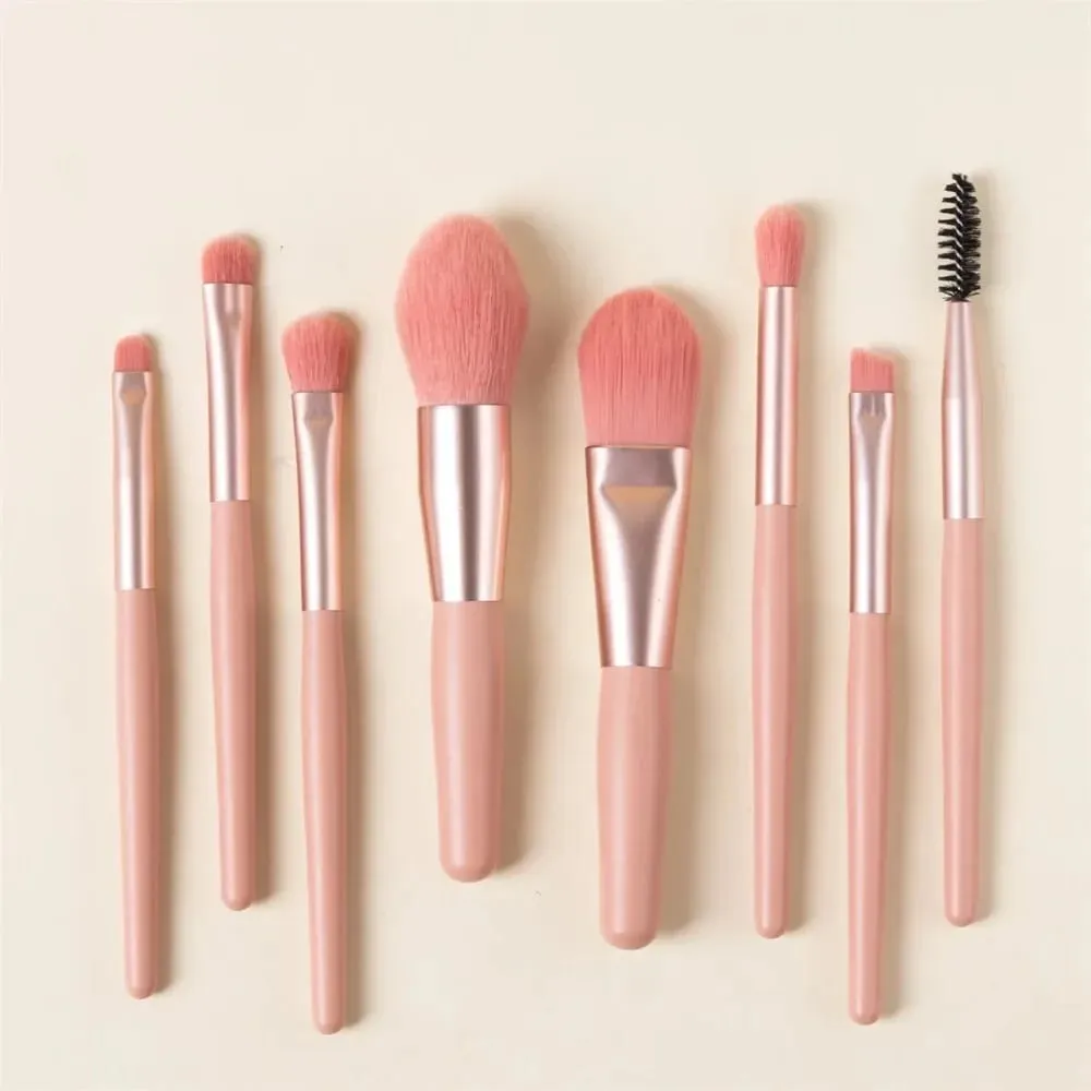 Pincéis de maquiagem para base, blush em pó, sombra, mistura, 8 peças, pincéis de maquiagem macios e fofos, ferramentas de beleza, pincéis de maquiagem, cosméticos