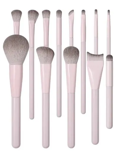 Conjunto de pincéis de maquiagem macios e macios, 13 peças, ideal para iniciantes de maquiagem, funciona para base, blush e sombra, para um visual de maquiagem impecável