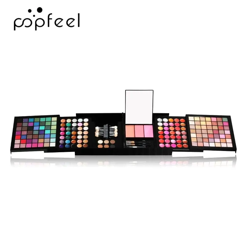Makeup(eyeshadow blush lip gloss concealer) a mirror and tools—all-in-one. Perfect Women gift for loved ones.