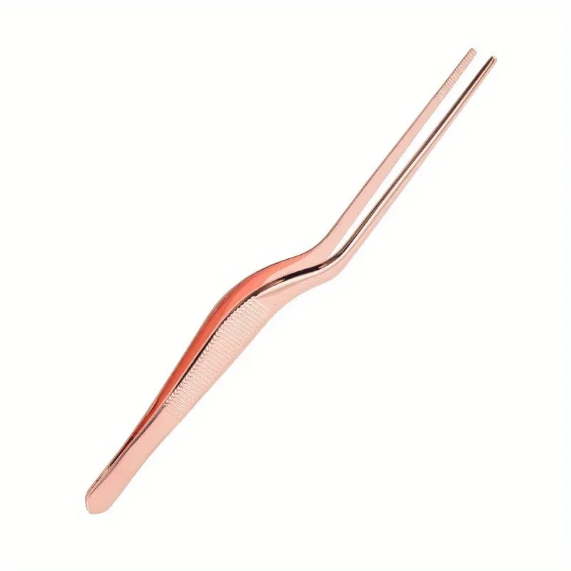 Pinça de cotovelo especial de cozinha molecular de titânio, pinça modeladora de prato frio, ferramentas de decoração de cozinha e restaurante