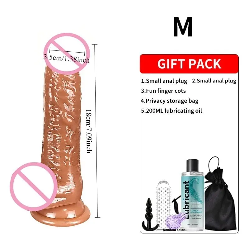 Realistic Soft Dildos with Strong Suction Cup Masturbation Large G-spot Dildo Sex Toy Suitable for Women and Couples Vagina Anal Stimulator Adults Sex Toys for Women Erotic Dildo Penis Anal Plug Female Men Penis Adult Game Beginner Anal Dil