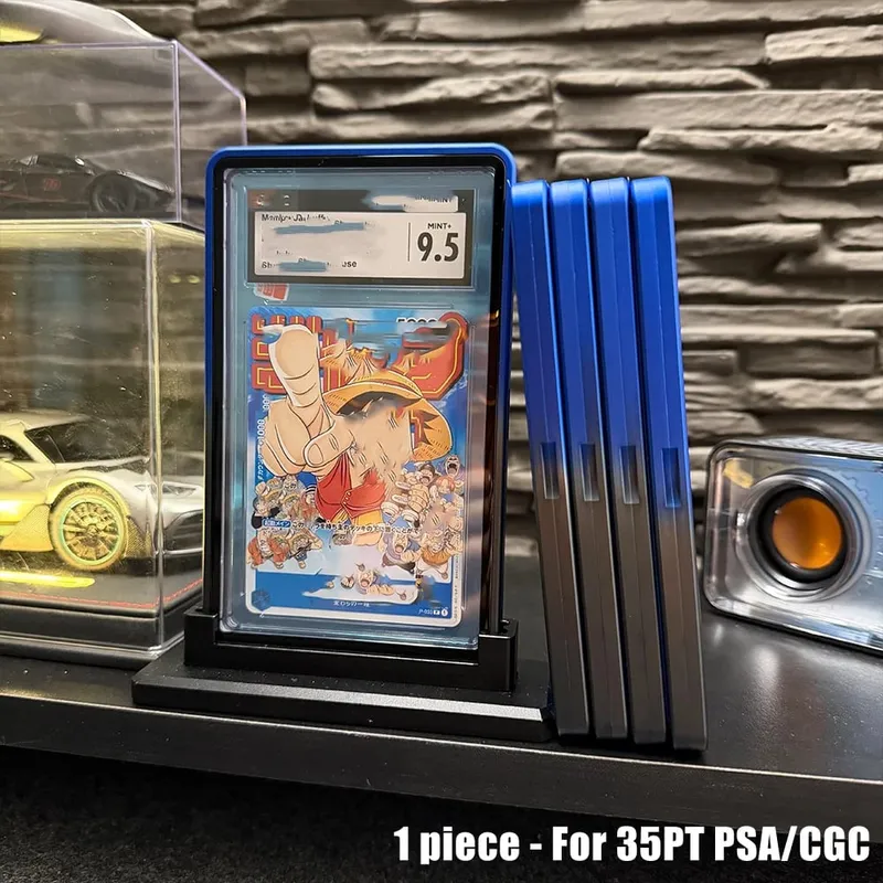 Multicolor gradiente cor liga de alumínio cartão comercial proteger titular caixa de metal para 35pt psa cgc cartão graduado