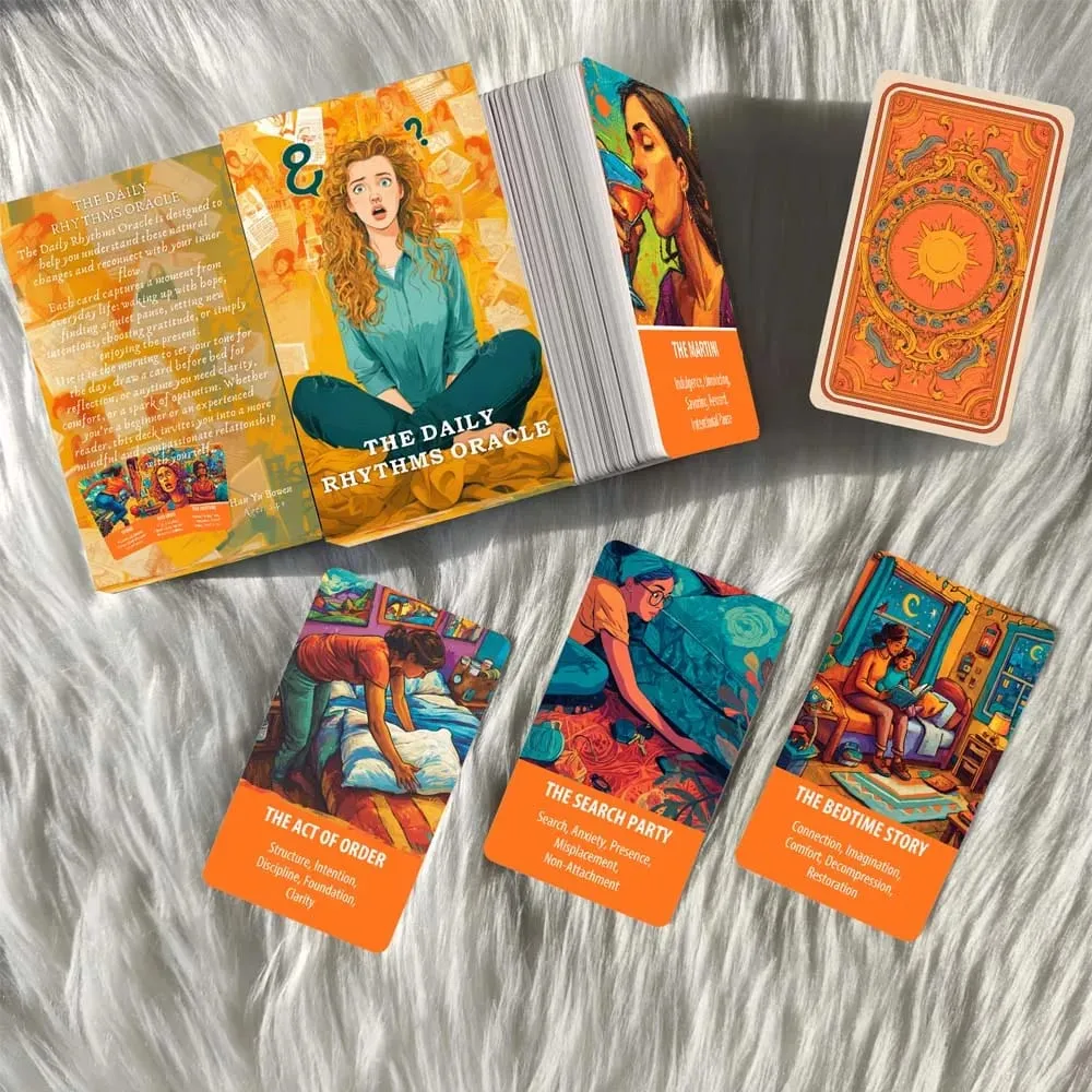 56 Cards The Daily Rhythms Oracle Deck 13x8 Cm Build Inner Connection Understanding Life Changes Card Game Spiritual Insight — image 3