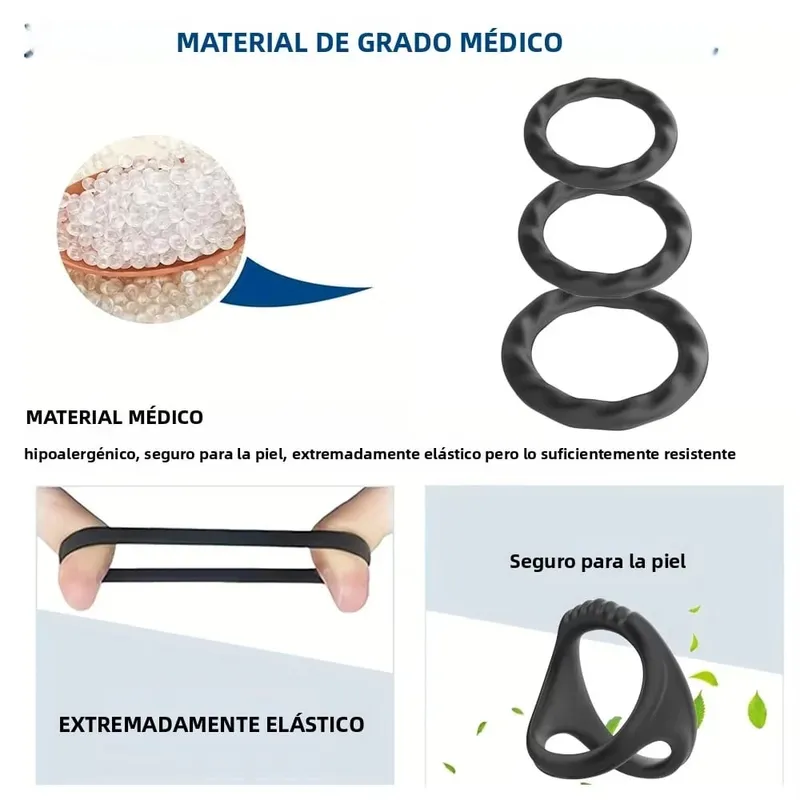 Anel de pênis de silicone atraso na ejaculação anéis penianos pau ereção cockring masculino castidade adulto brinquedos sexuais para homens bloqueio esperma treinador