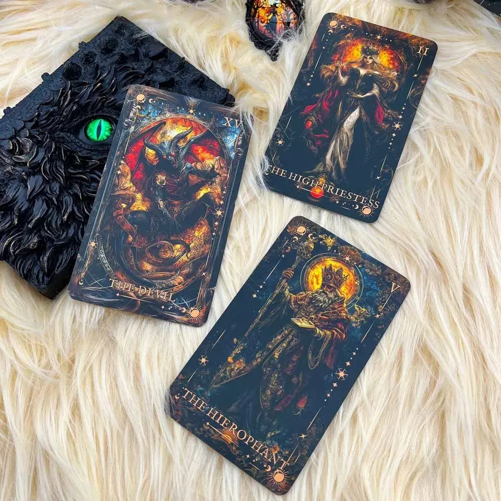 78Pcs Magic Arcana Tarot Deck 13x8cm Traditional Play Unlock Inner Fire Includes Paper Instructions Card Game Set