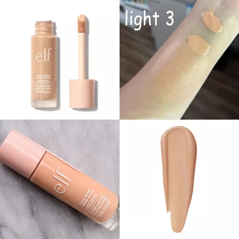 Elf Halo Glow Series Liquid Blush Líquido Highlighter Contorno para Tridimensional Shadow Contour Modification Setting Spray