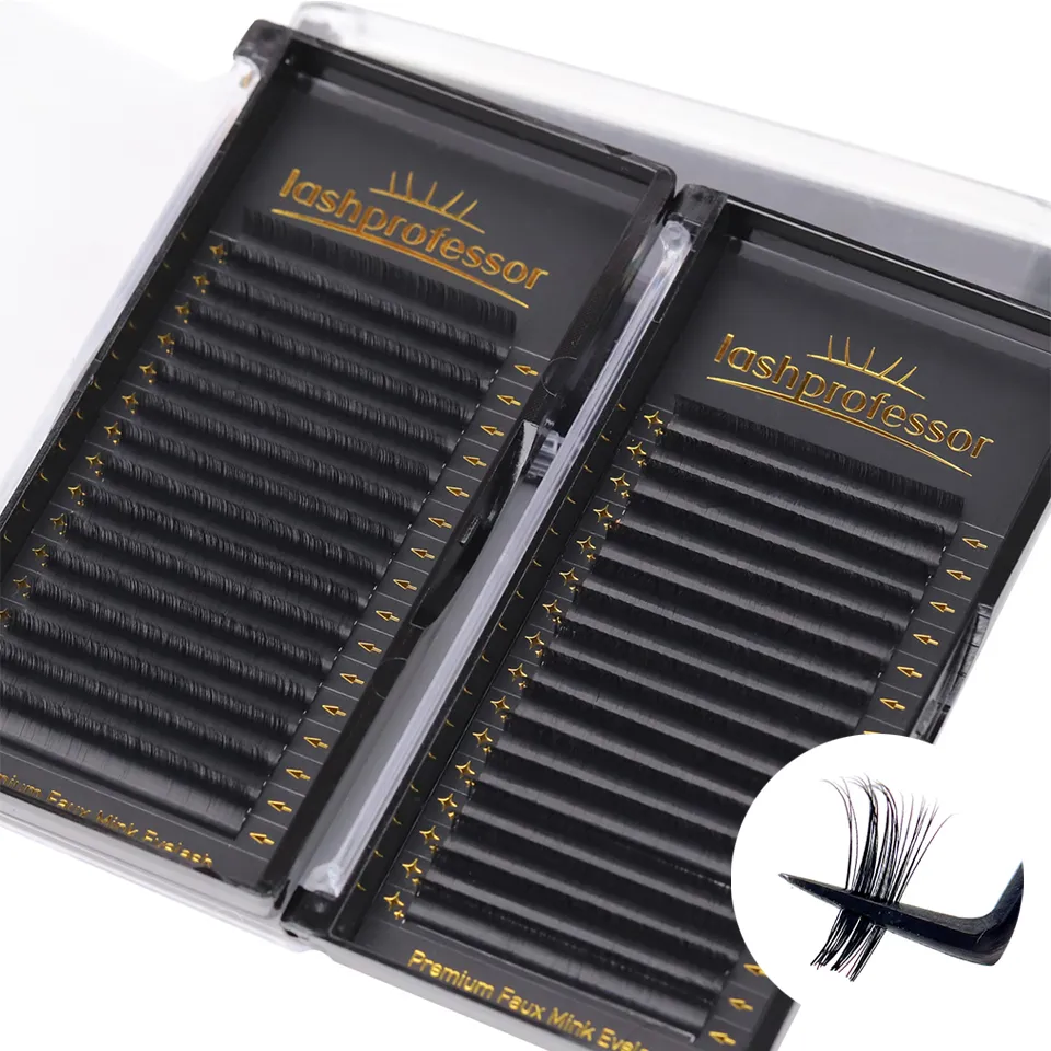 Lashprofessor 16 排經典單根睫毛延長蓬鬆濃密睫毛供應所有尺寸 Cilios 天然柔軟水貂睫毛