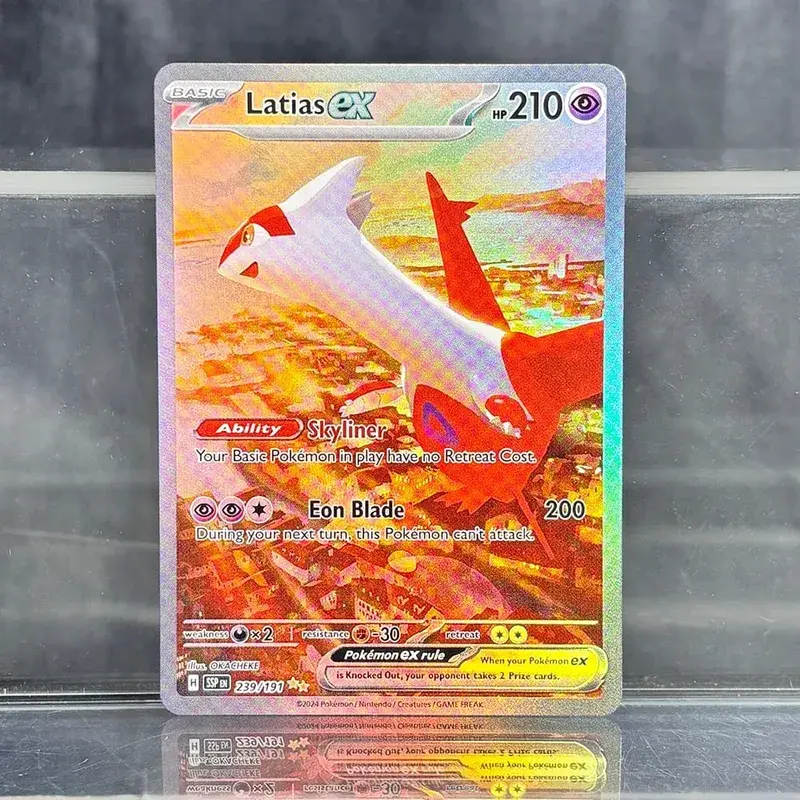 Coleção de negociação de jogos holográficos cartões proxy ptcg charizard pikachu mew ex singl pkm cartões de folha gengar vmax skyridge (sk)