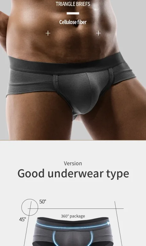 5PCSMen's cuecas de três peças com bolsa em forma de U, tecido modal, respirável, calças inferiores de cintura baixa para jovens de verão