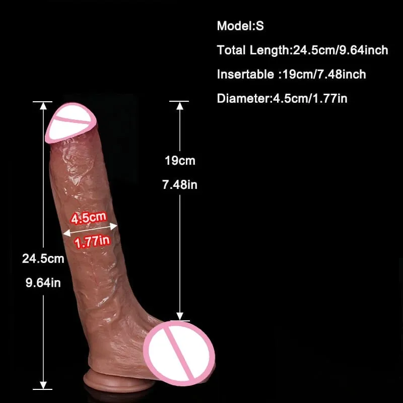 Realista 4 tamanhos macio grande vibrador duplo silicone ventosa pênis casais masturbação galo macio mulher homem anal adulto brinquedo do sexo