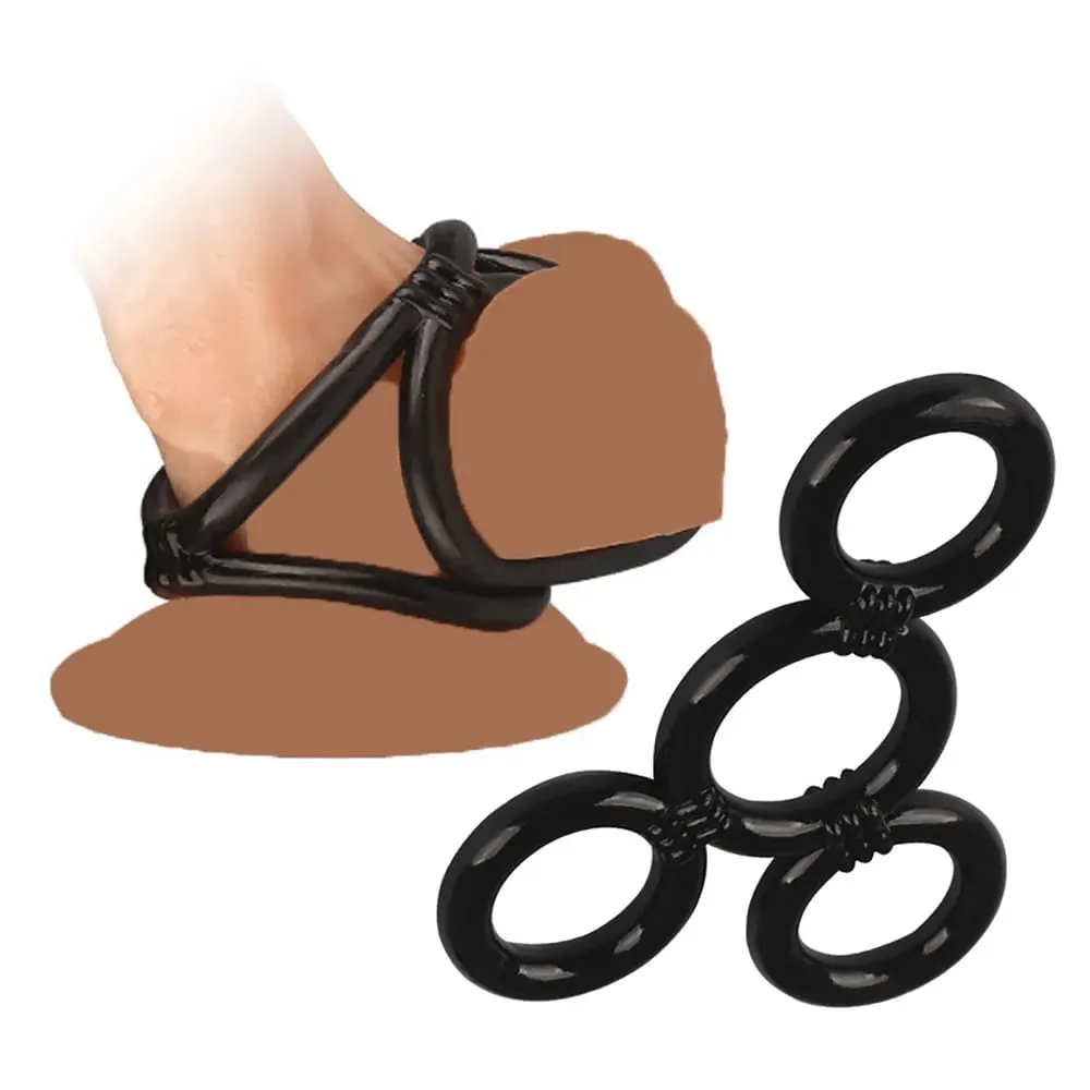 4 anel/conjunto anel peniano de silicone retardar a ejaculação pênis ereção duradoura anéis vibrador produtos adultos brinquedos sexuais masculinos para homem