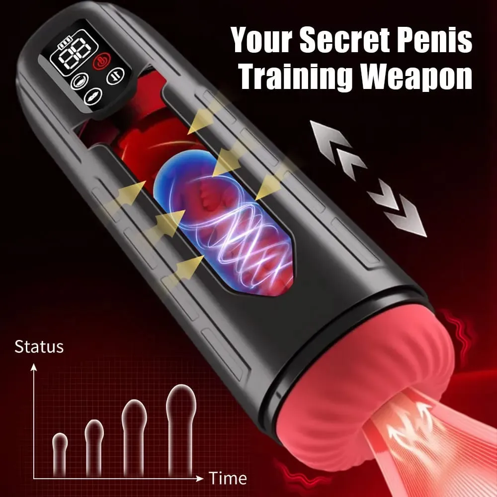 Vibrador masculino de sucção, 9 modos, masturbador masculino, aquecimento automático, máquina sexual de bolso, vibrador de buceta, brinquedos sexuais adultos para homens