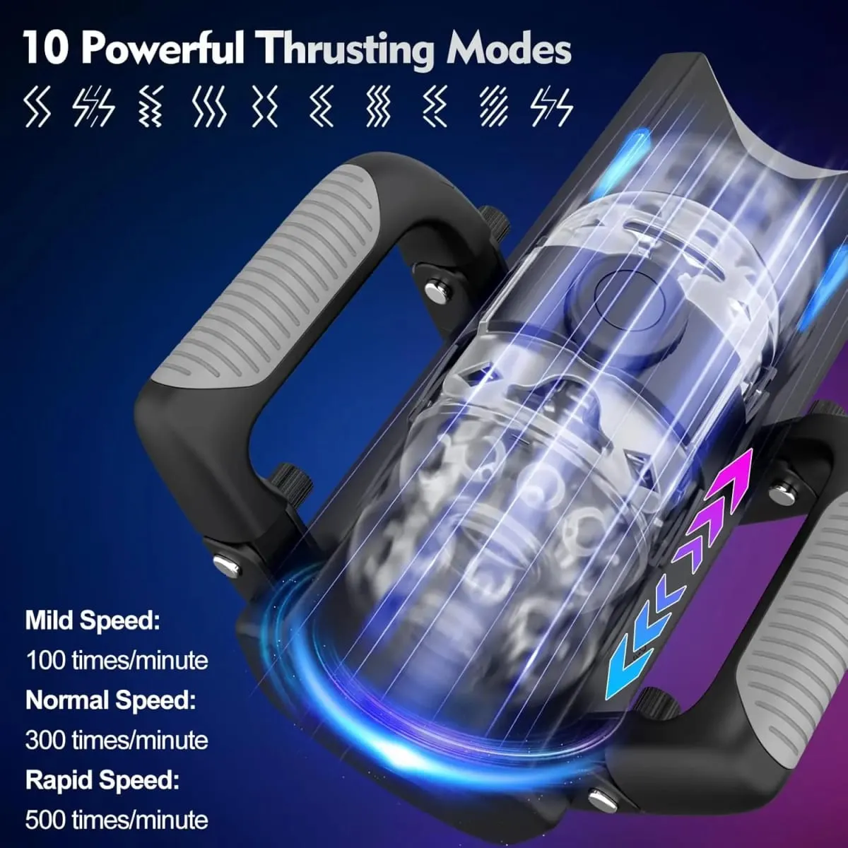 Automatic Handle Masturbator 6-Segment Fixed-point Telescopic Male One-Key Burst Masturbation Cup Trainer Sex Toy for Men — image 3