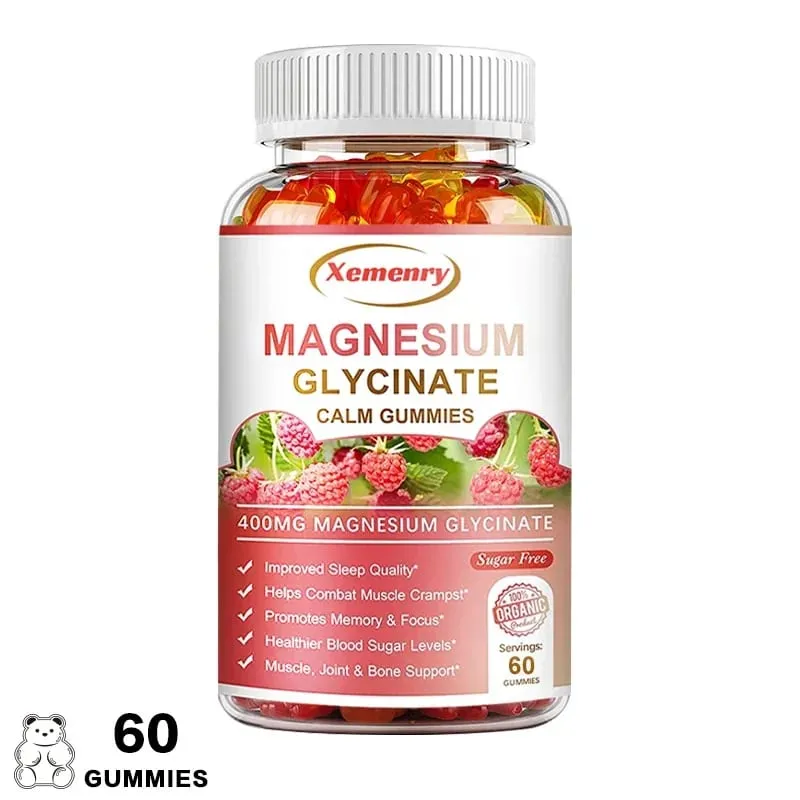 Magnesium Glycinate Gummies Calm Relieves Stress Support Sleep Support Memory Concentration & Muscle Spasms