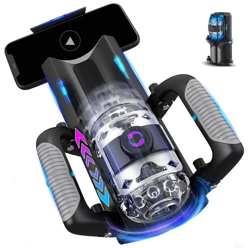 Male Masturbation Cup 12cm 6-Segment Fixed Telescopic One Key Burst Auto Thrust Masturbator Endurance Trainer Adult Sex Toys