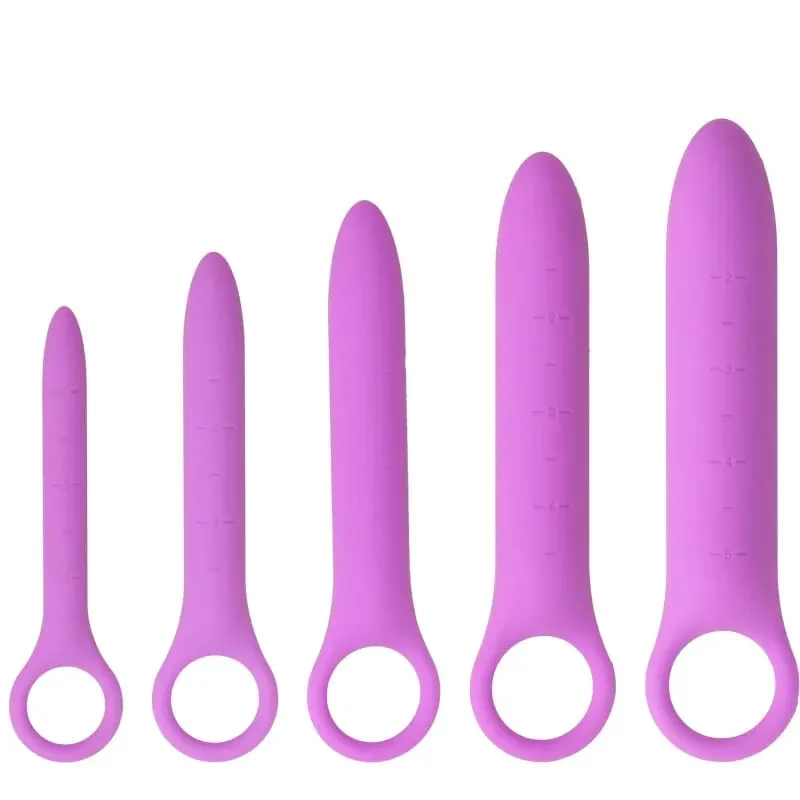 5 pçs/set plugues anais de silicone macio com escala iniciante estimulador anal treinador sexo jogar brinquedo volta tribunal feminino flertar butt plug