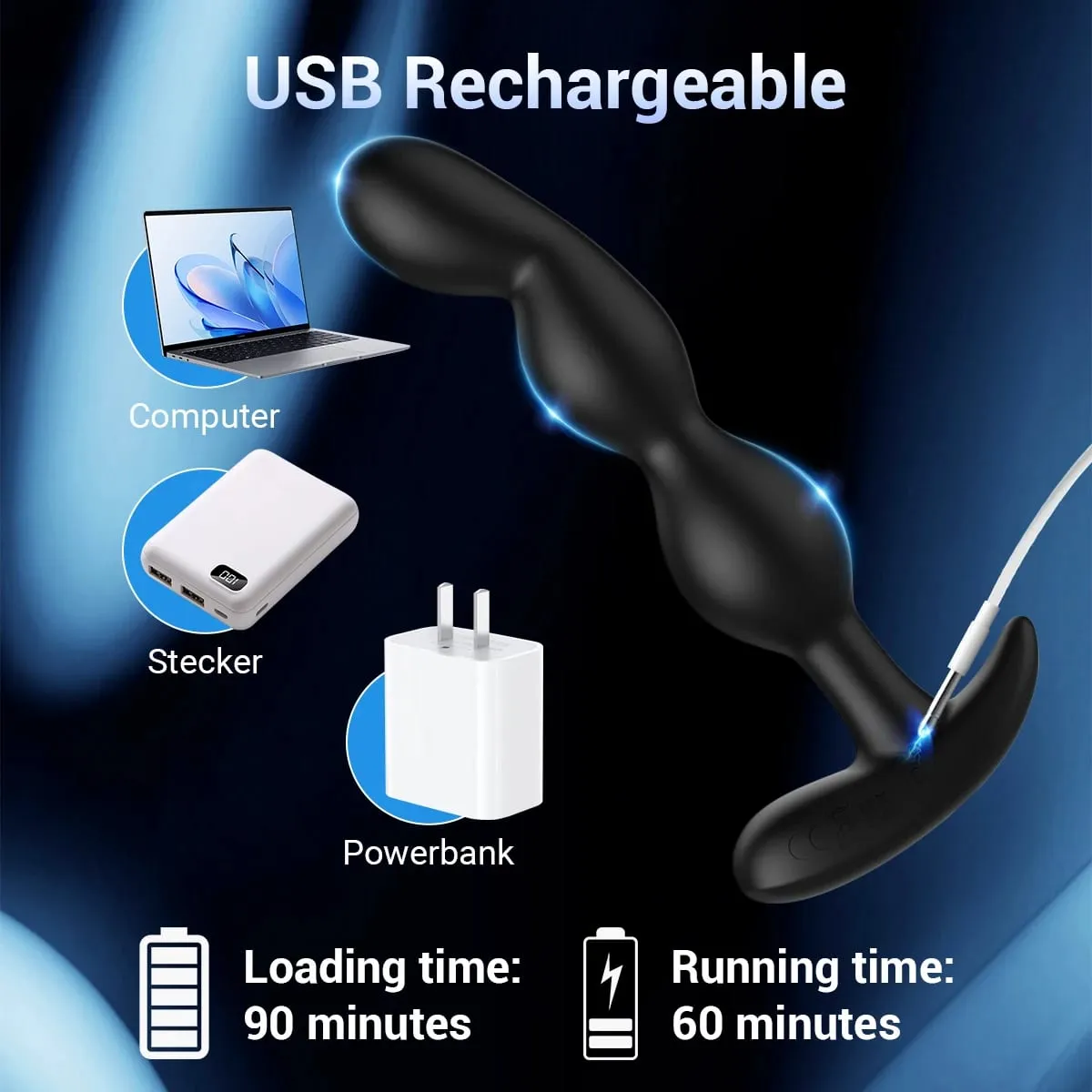 Plugue anal vibrador bluetooth para homens, massageador de próstata, controle remoto sem fio, brinquedos sexuais adultos para mulheres, homens, gays