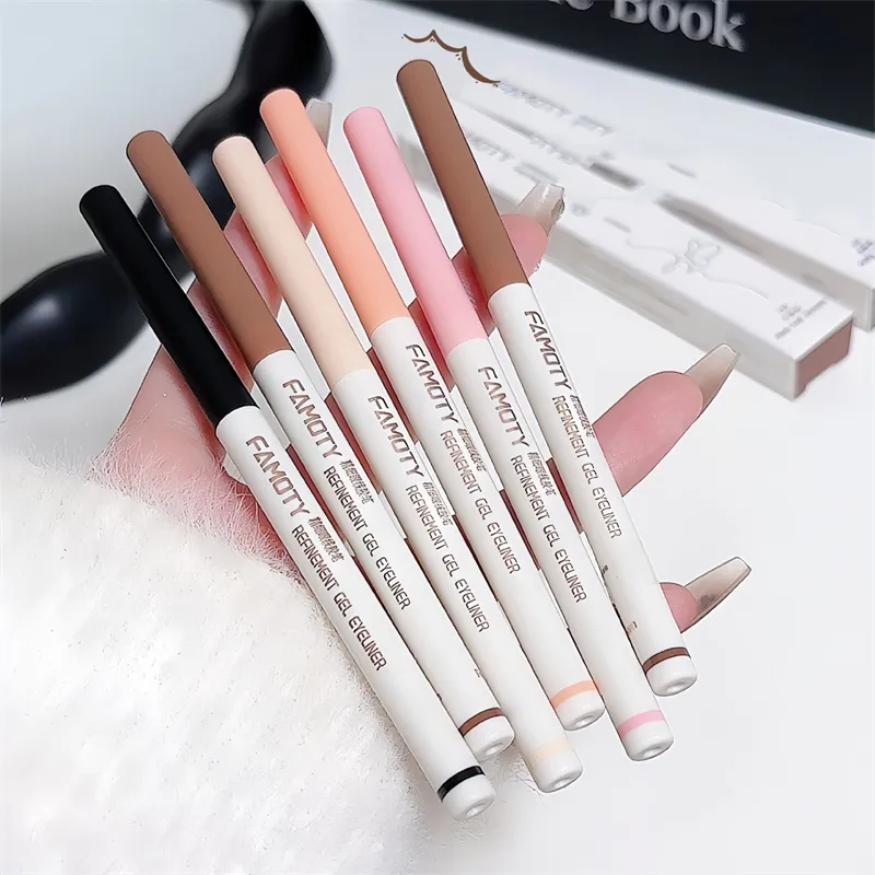 1PC Lying Silkworm Eyeliner Gel Pen Smooth Long Lasting Matte Eyeliner Waterproof Eye Liner Gel Pencil Quick Dry Korean Makeup