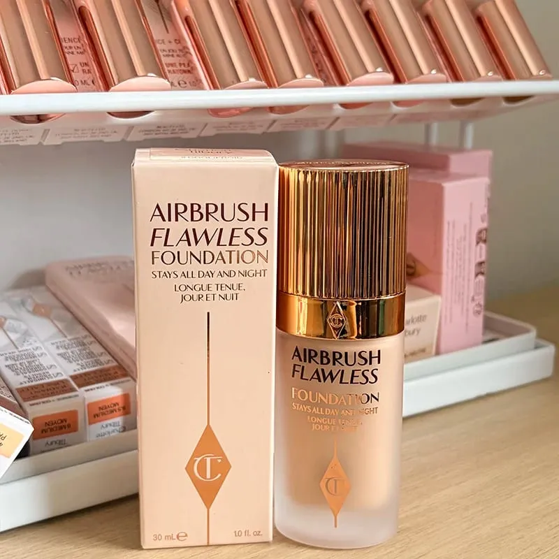 Charlotte tilbury ct conjunto de maquiagem base pó antioxidante suave fino alta à prova d' água base de essência nutritiva para a pele
