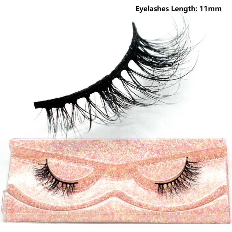 Half Eye Lashes Natural 3D Mink Short False Eyelashes Fluffy Wispy Cross Strip Fake Lashes Soft Half Eyelashes Extension Makeup — image 20