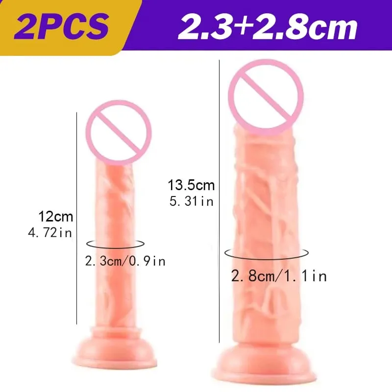 Realistic Flesh Colored Silicone Dildo with Suction Cup Soft Butt Plug Adult Sex Toy for Women And Men Realistic Soft Dildo