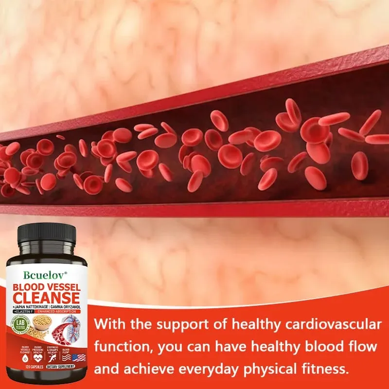 Nattokinase 2000 FU Supplement - Improve Blood Circulation Promote Detoxification Metabolism Maintain Cardiovascular Health