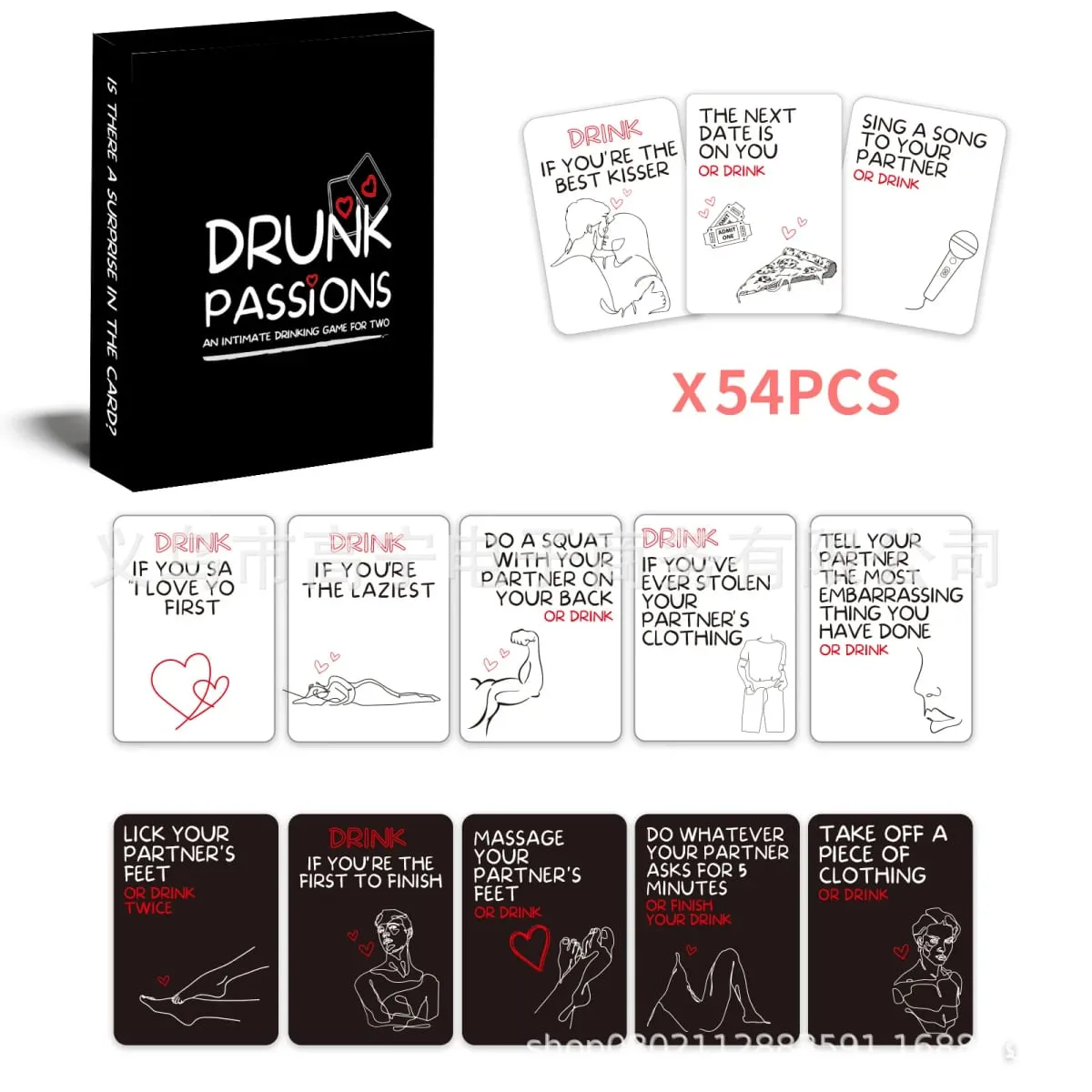 醉酒激情情侶情侶飲酒遊戲塔羅牌甲板棋盤遊戲週年紀念派對樂趣激動人心的浪漫之夜