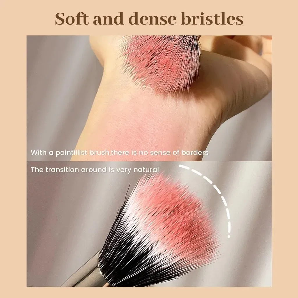 Pincel pontilhado para blush, pincel de maquiagem, lã macia, corretivo profissional, iluminador, ferramentas cosméticas femininas, 1 peça
