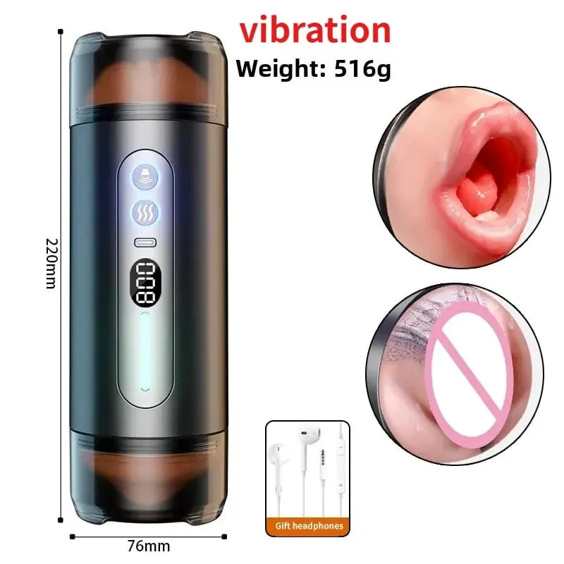 Vagina artificial realista 2 em 1, copo masturbador para homens, garganta profunda, boquete, massageador de bolso, pênis erótico, brinquedos sexuais adultos