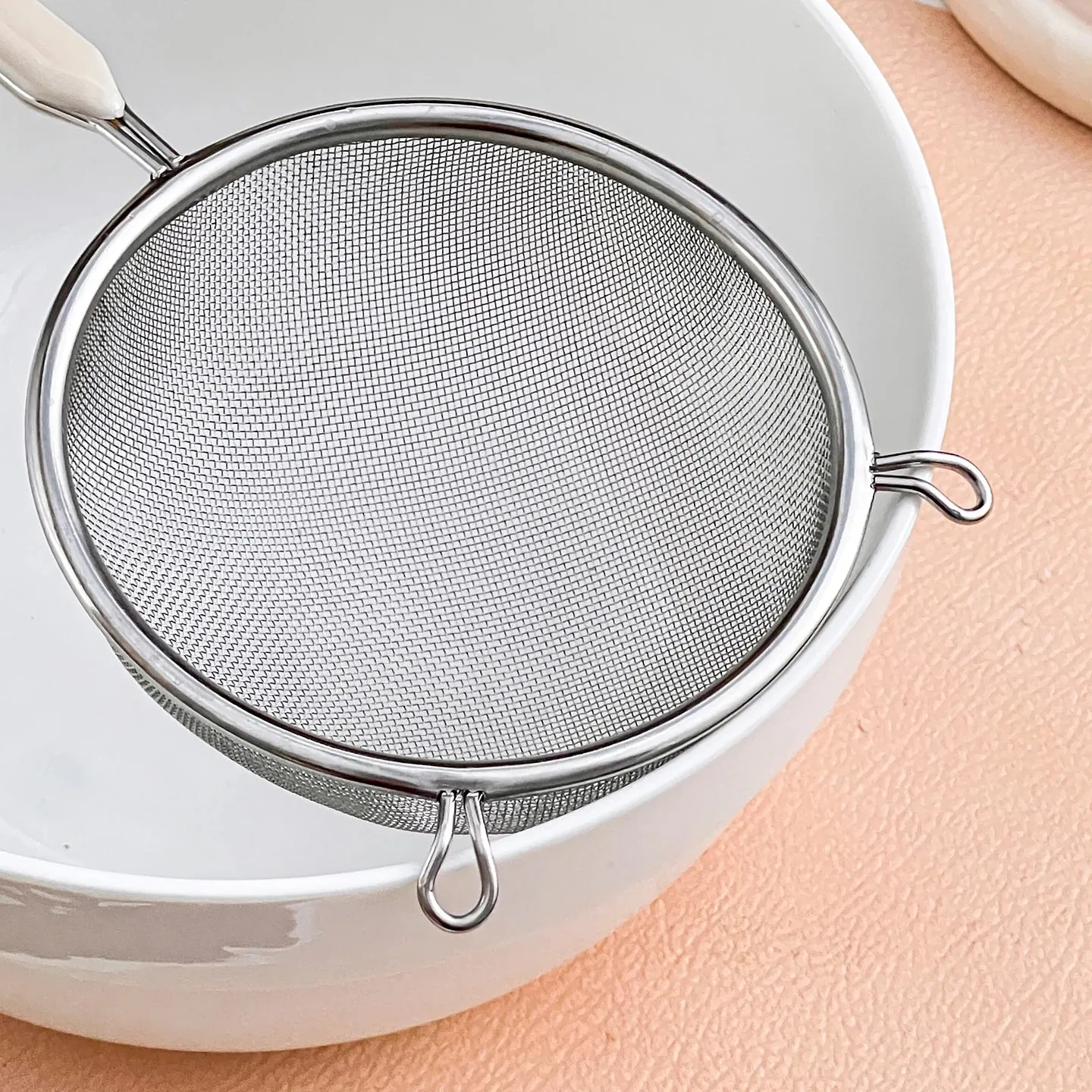 Filtro de resíduos de aço inoxidável 304 durável com alça de plástico filtro de malha fina peneira de farinha óleo skimmer colher utensílios de cozinha