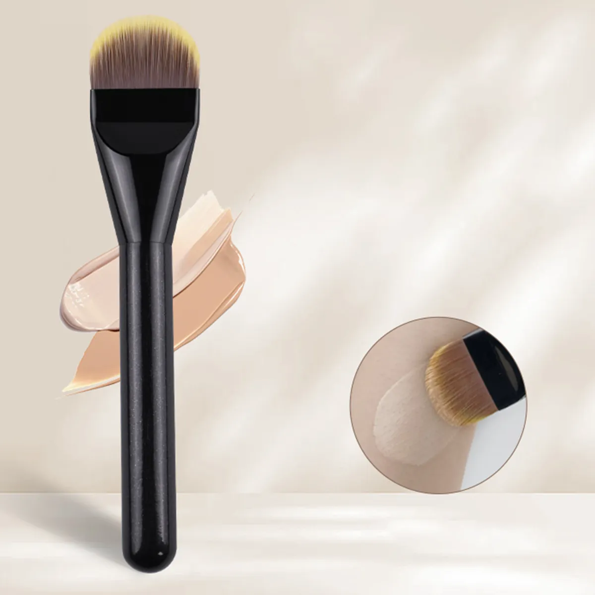 Pincéis de maquiagem fundação escova profissional língua em forma de líquido fundação corretivo escova feminino rosto base maquiagem ferramentas de beleza