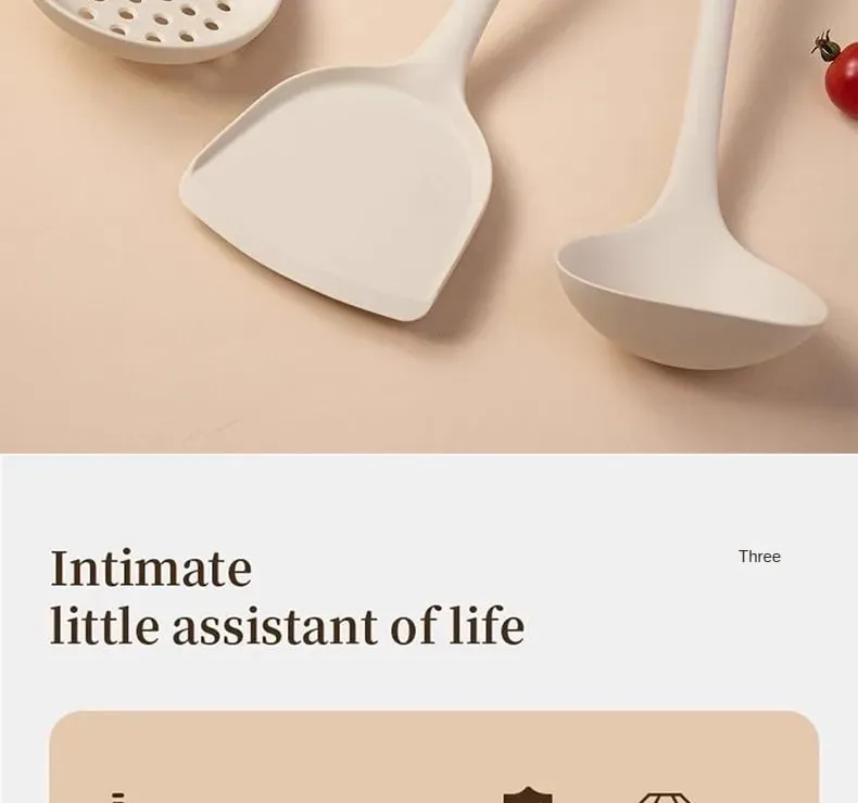 1/2/3/4 conjunto cinza branco silicone espátula colher de sopa conjunto panela antiaderente ferramentas de cozinha kit de cozinha