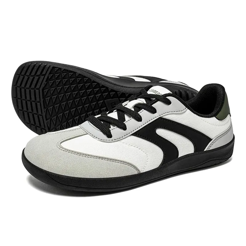 Tênis de dedo largo descalço unissex zero drop sapatos de lona minimalistas antiderrapantes com cadarço para caminhada