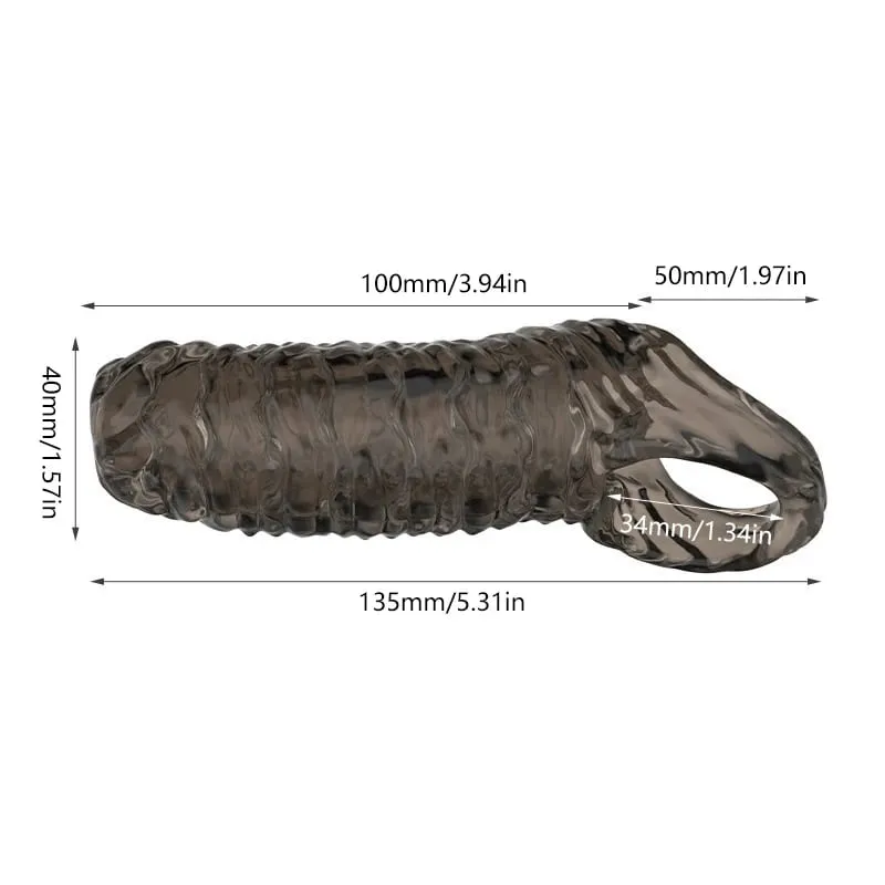 Anel peniano masculino realista, extensor de manga peniana, atraso na ejaculação, anel peniano, brinquedo sexual reutilizável — image 6